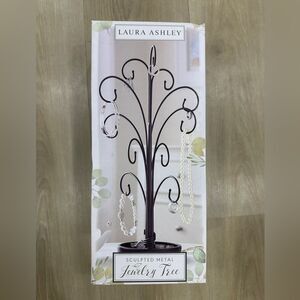 Laura Ashley Black Metal Jewelry Tree, New In Box